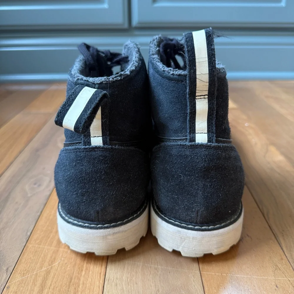 Onitsuka Tiger Rinkkan Boots Men 12 Black Suede Fleece Lined High Top Lug Sole